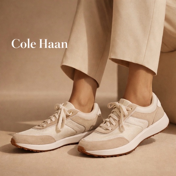 Cole Haan Shoes - Cole Haan Neutral Mesh & Suede Women's Beige and Light Pink Sneakers 7.5